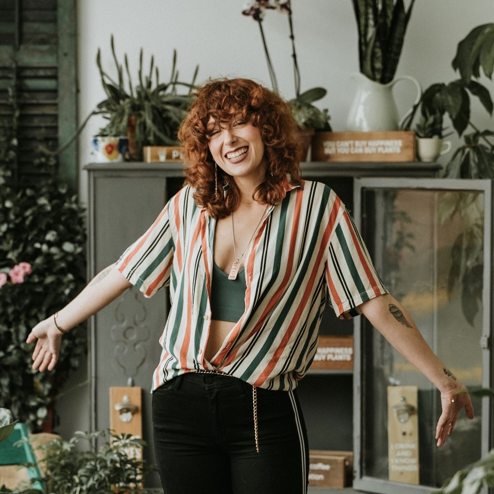 Stripped button down